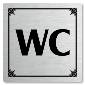 WC, 80x80mm, stříbrná, Nebraska